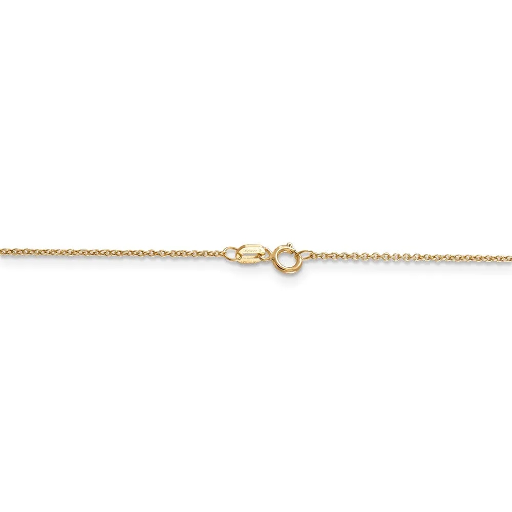 14k Yellow Gold Satin Hockey Goalie Necklace