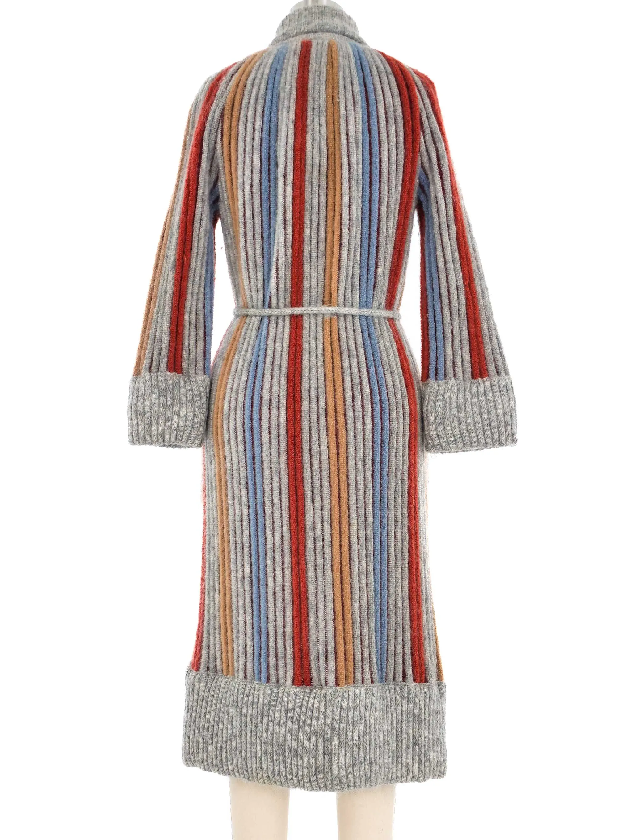 1968 Missoni Ribbed Knit Cardigan And Beanie Ensemble