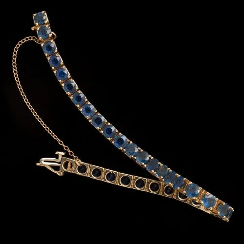 20ct tw Sapphire Tennis Bracelet