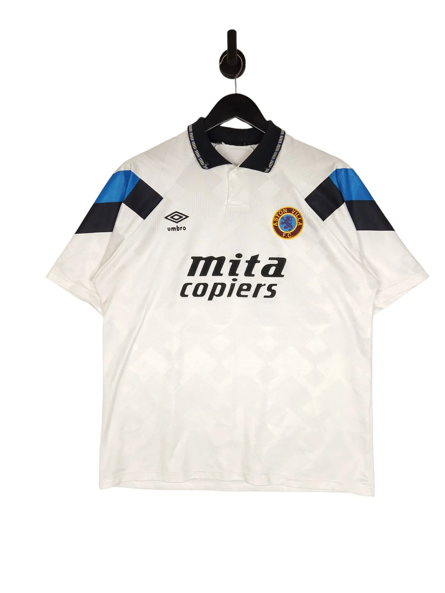 90/93 Umbro Aston Villa Mita Copiers Away Football Shirt - Size Large