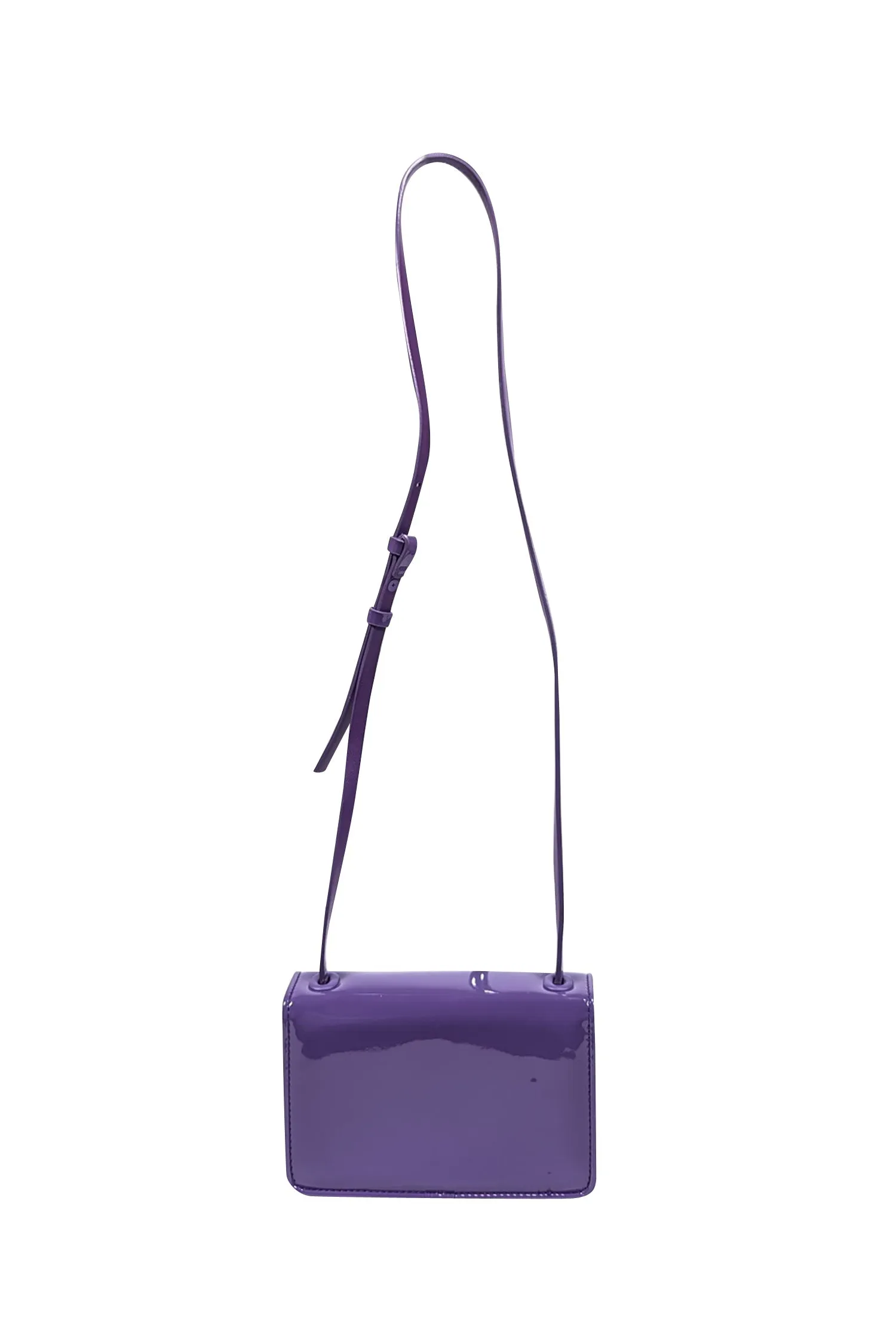 Acne studio - Purple w/ Green Face Patch Patent Leather Crossbody Bag