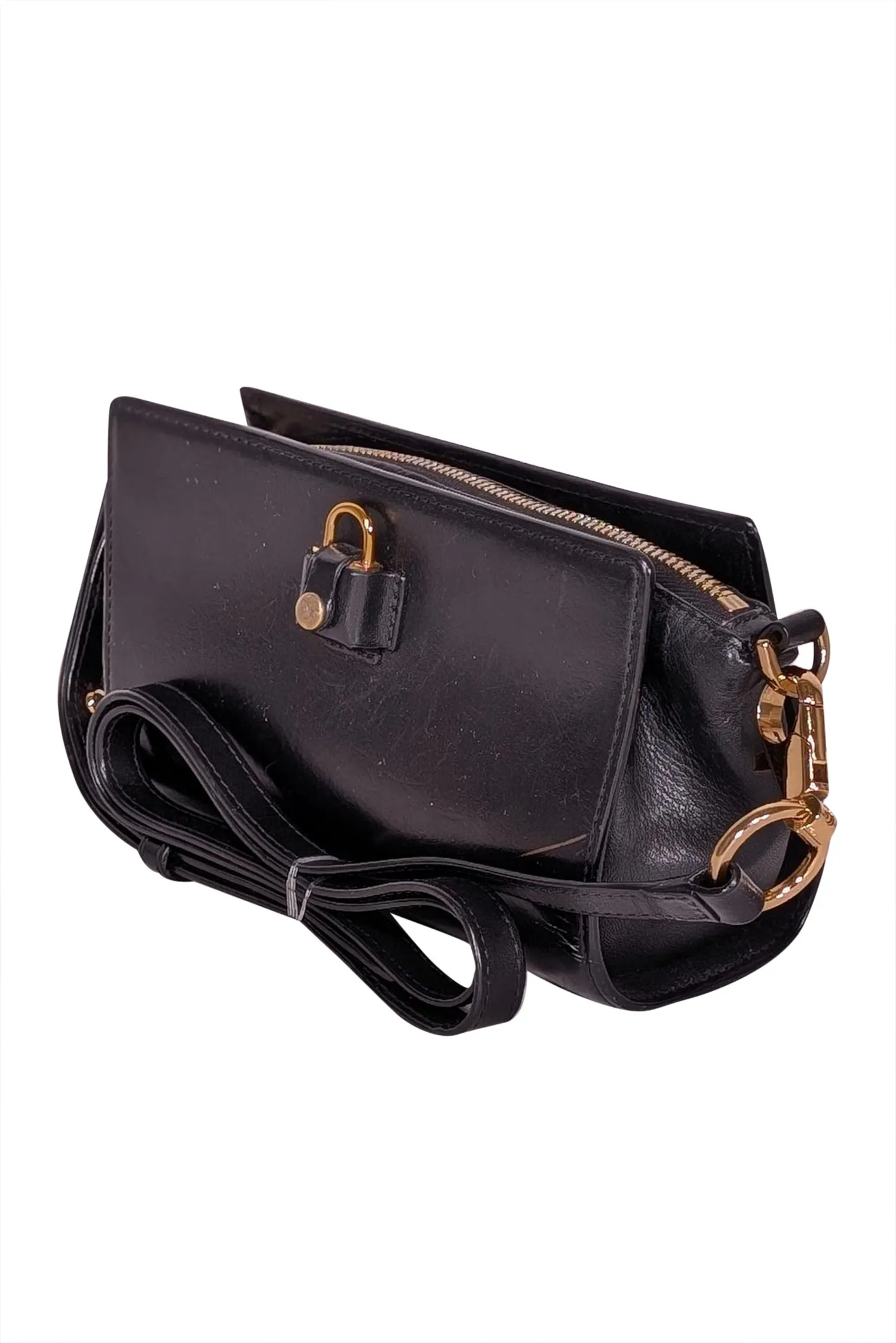 Alexander Wang - Black Leather Gold Hardware Crossbody Bag