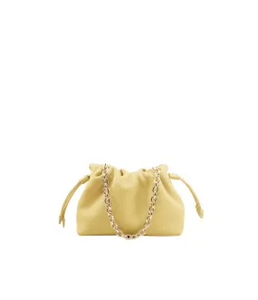 Alexandra Petite Drawstring Clutch in Butter