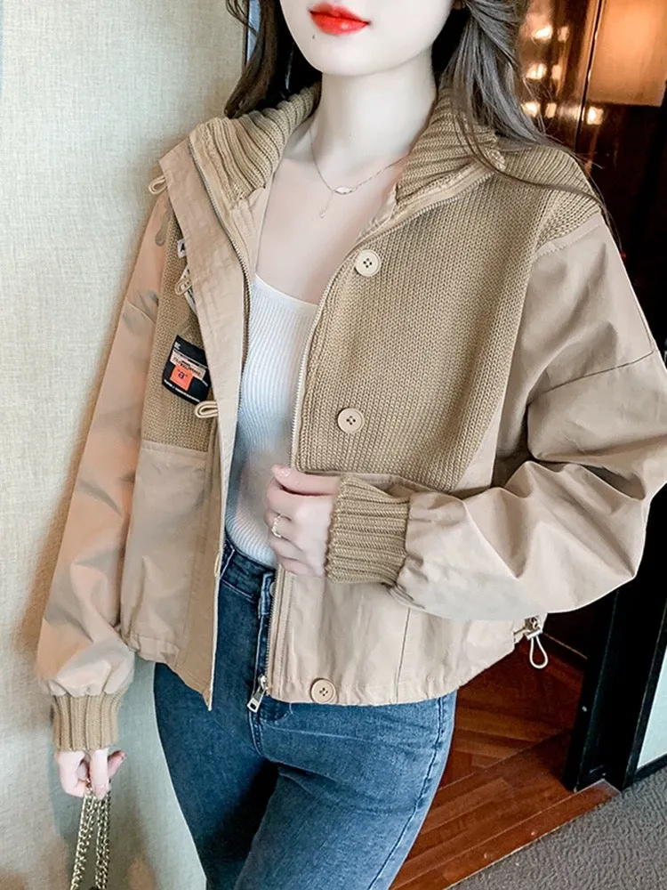 American retro baseball uniform jacket for women autumn and winter 2024 winter new fashion splicing temperament hot style outer 