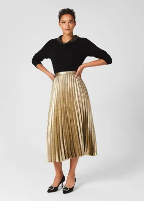 Annabella Midi Pleated Skirt 