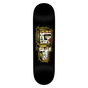 Antihero Skateboard Deck Grant Stacked Black 8.38