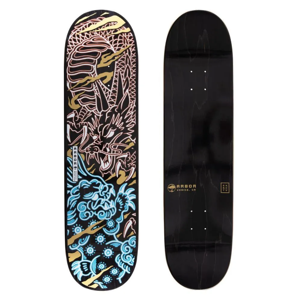 Arbor Skateboard Deck Shuriken 8.25 Dragon Foo Multi 8.25