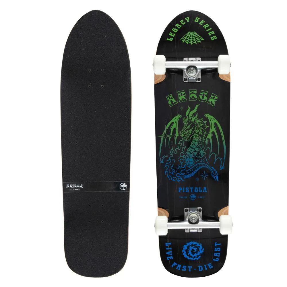 Arbor Street Complete Skateboard Legacy Pistola Spellbound Multi 9.25