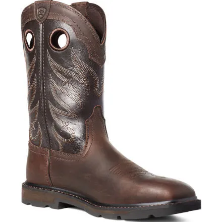 Ariat Groundbreaker Men's Steel Toe Pull-On Western Work Boot