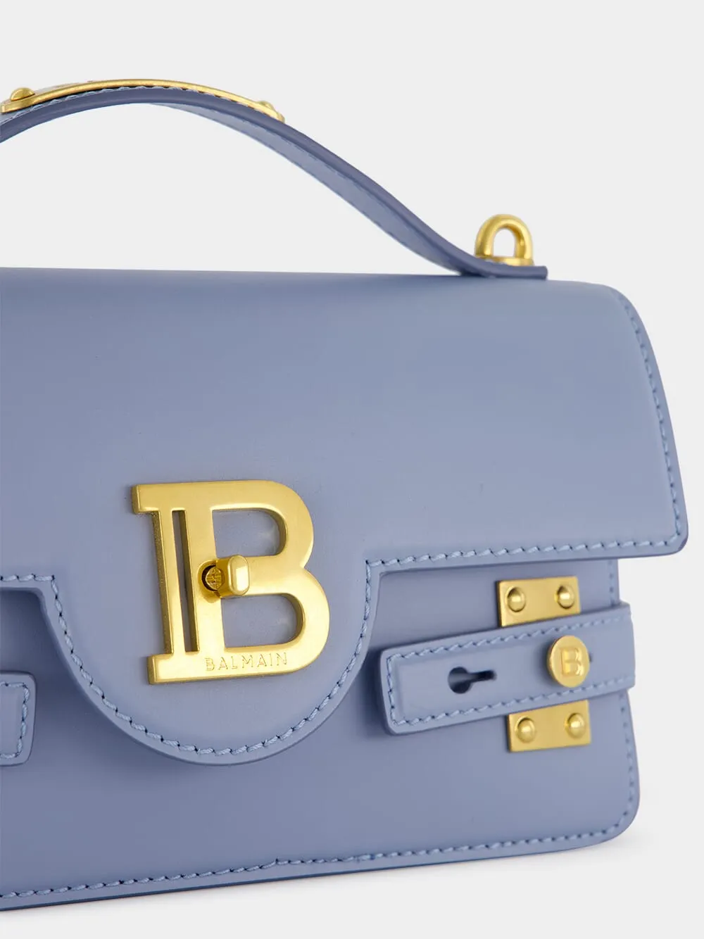 B-Buzz shoulder 24 Blue Calfskin Bag