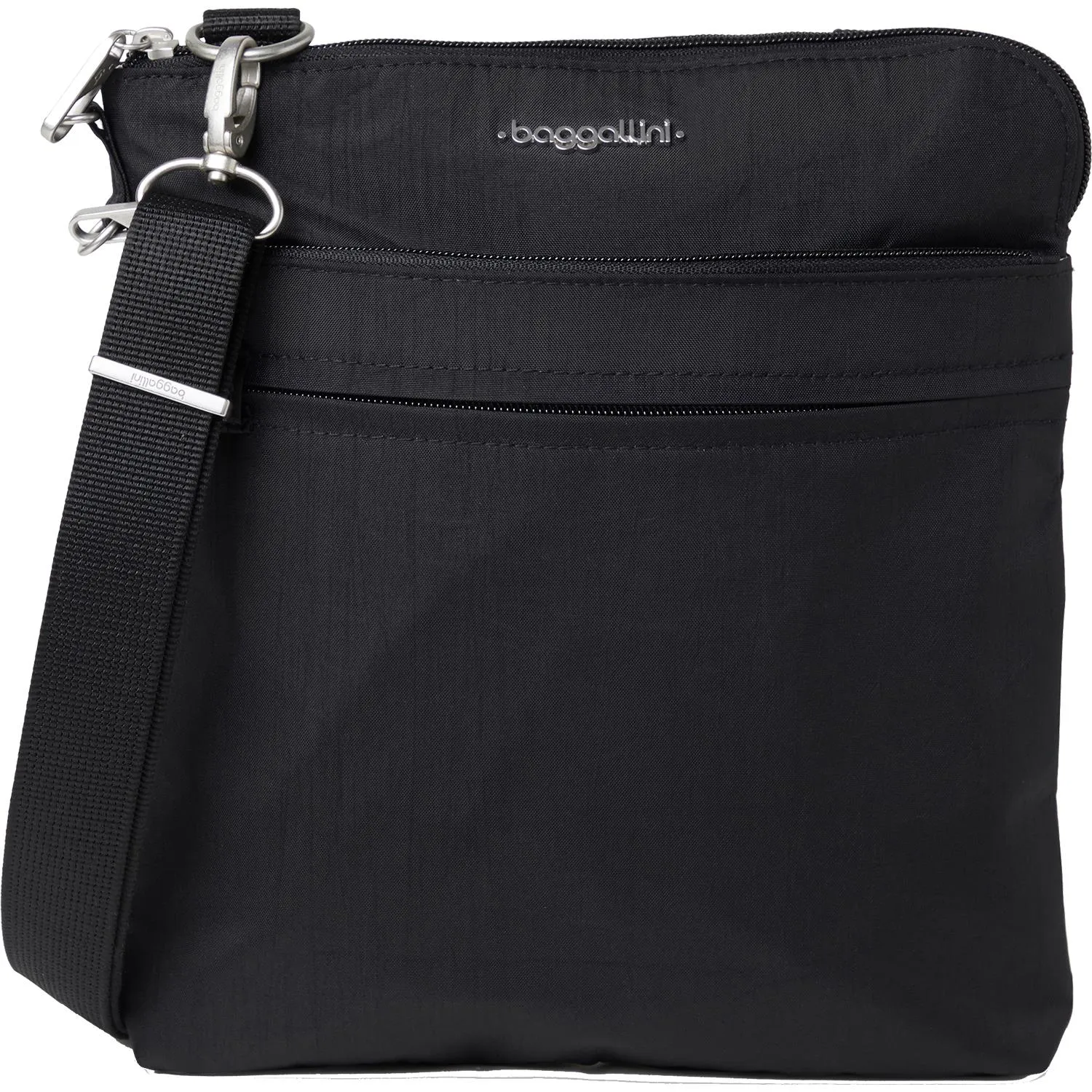 Baggallini Anti-Theft Harbor Crossbody Bag Black Nylon