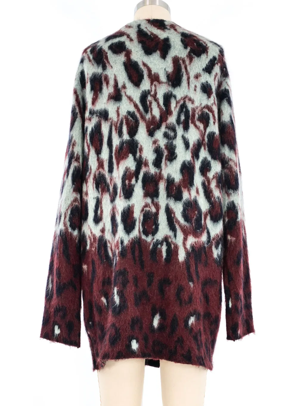 Balenciaga Leopard Spot Mohair Cardigan