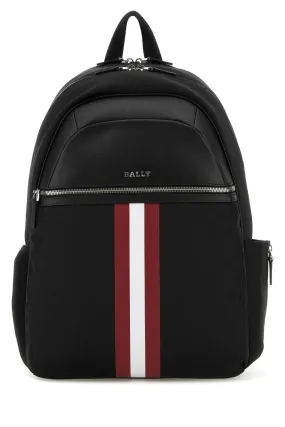 Bally Black Canvas Backpack