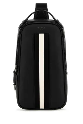 Bally Black Leather Malikho Backpack