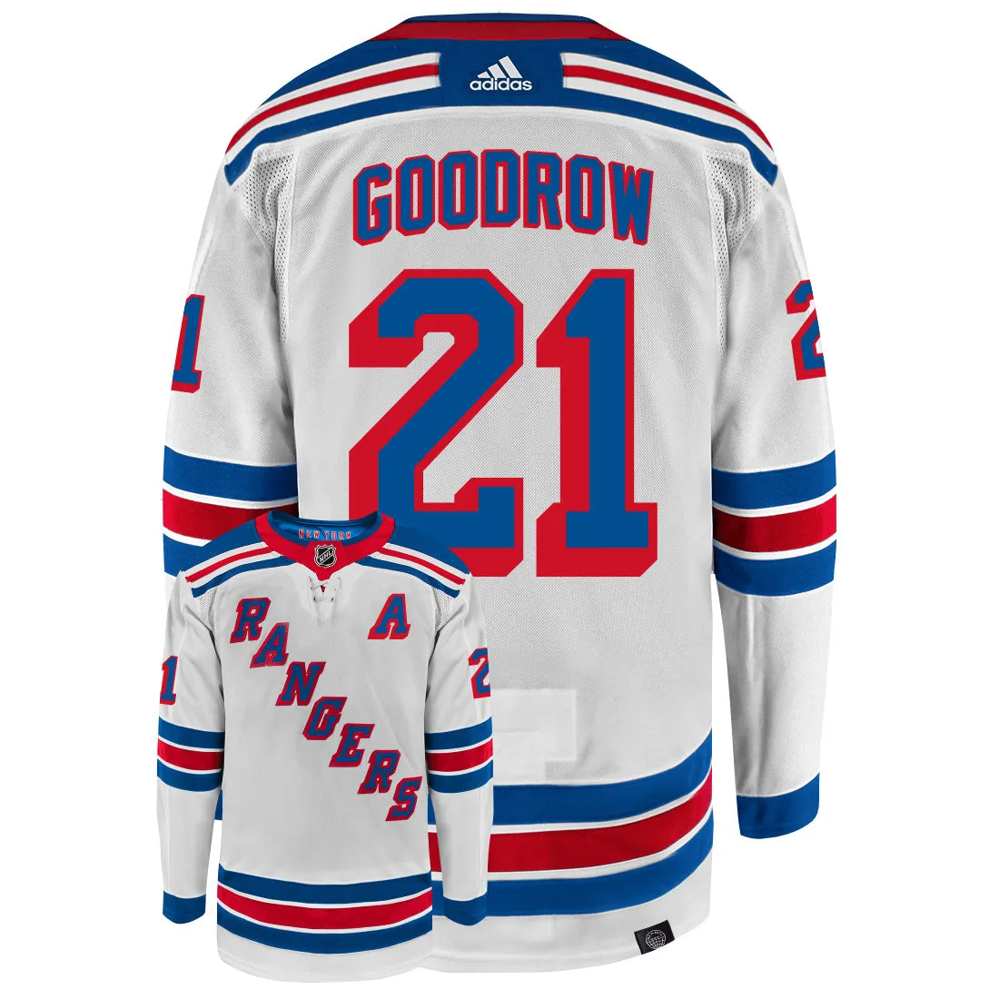 Barclay Goodrow New York Rangers Adidas Primegreen Authentic NHL Hockey Jersey     