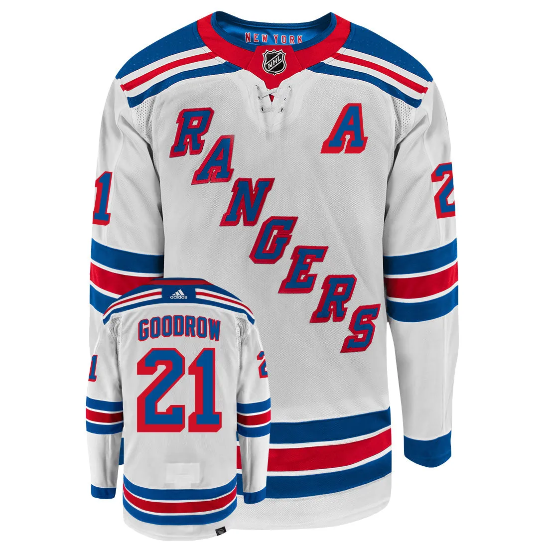 Barclay Goodrow New York Rangers Adidas Primegreen Authentic NHL Hockey Jersey     