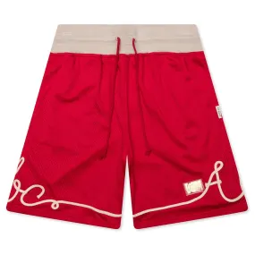 Basketball Shorts - Red Plaid