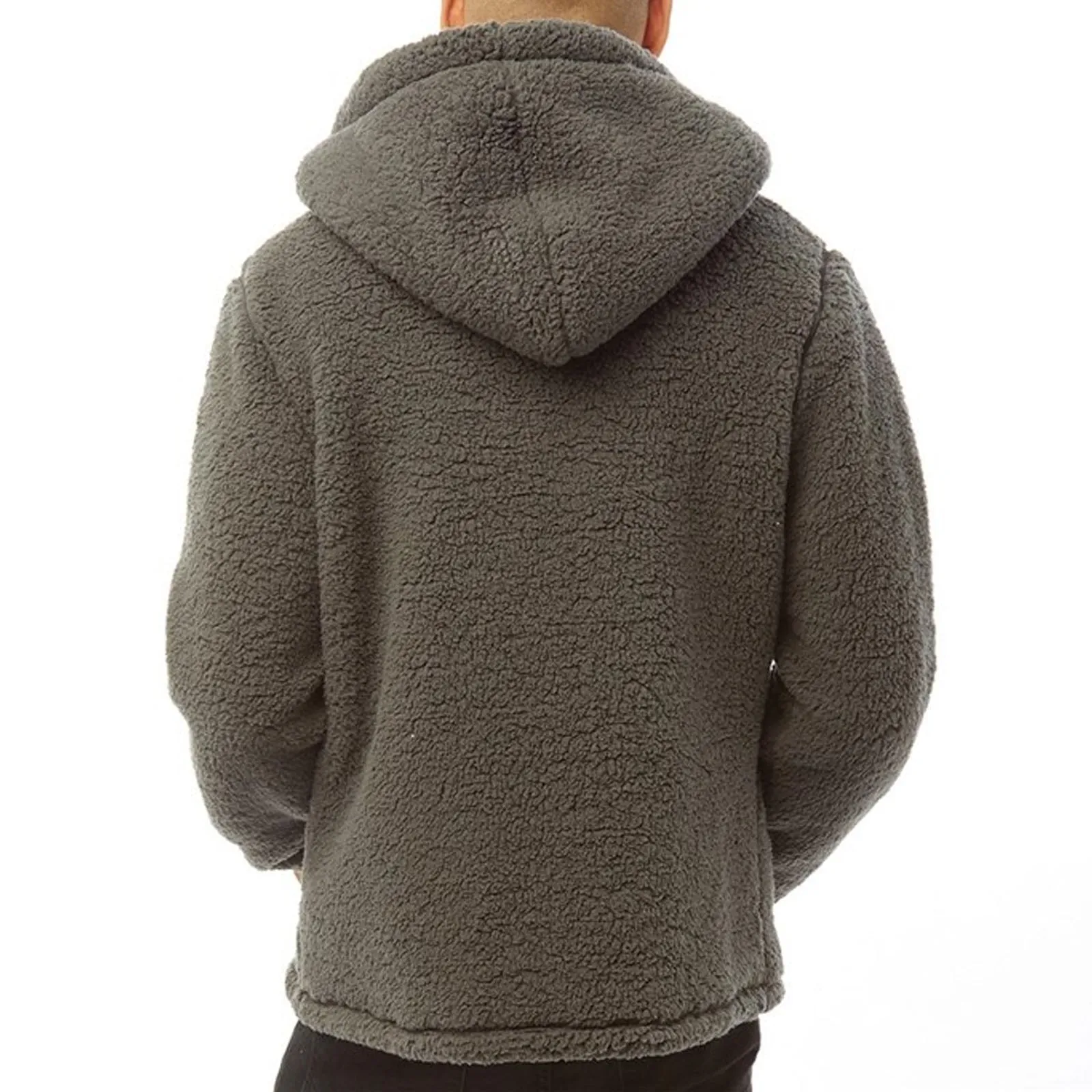 Bench Mens Tommy Borg Full Zip Teddy Bear Fleece Hoodie