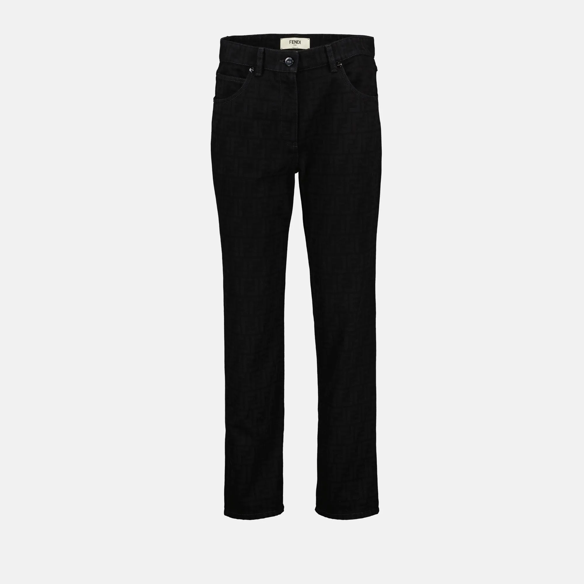 Black FF Straight-Leg Jeans