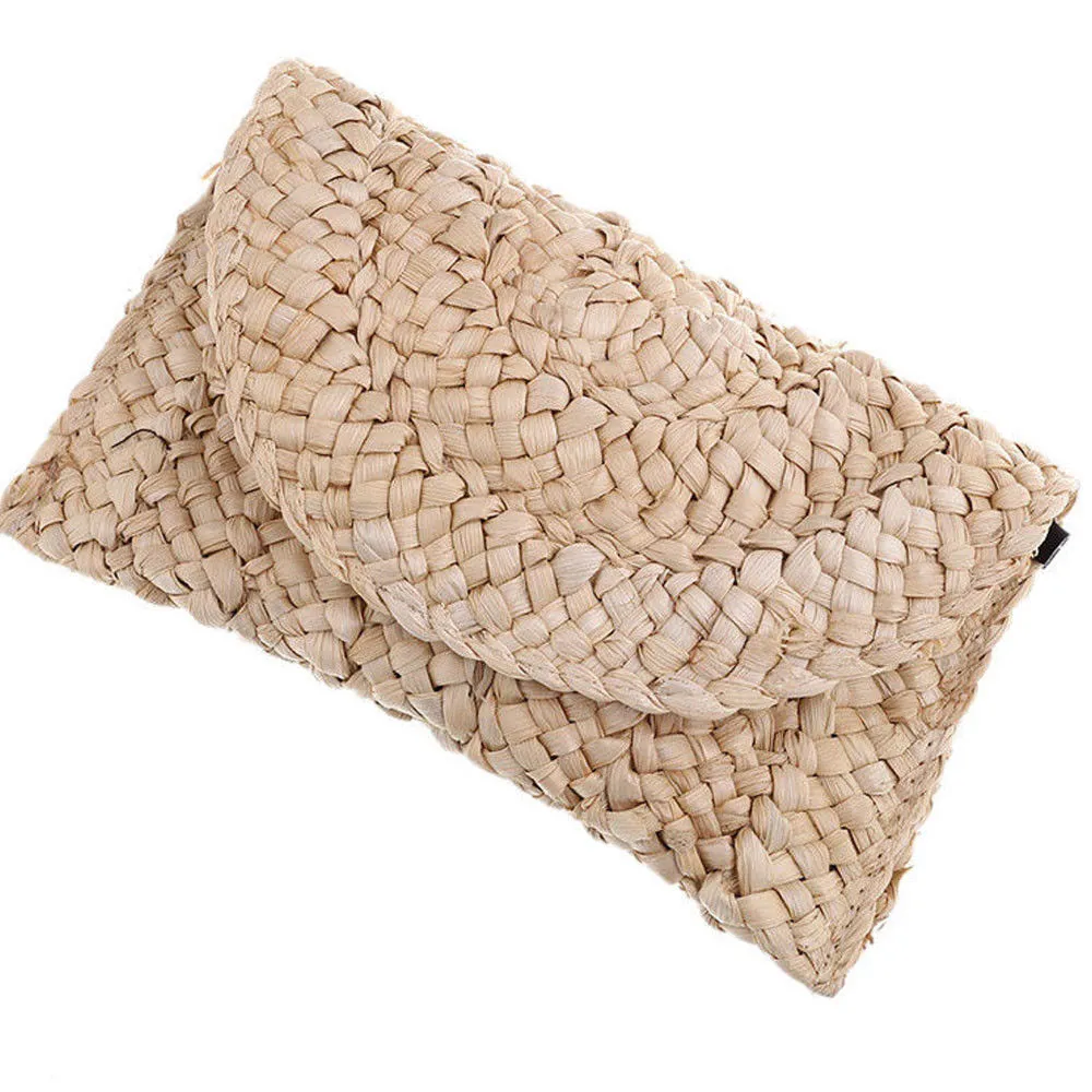 Bohemian Straw Clutch