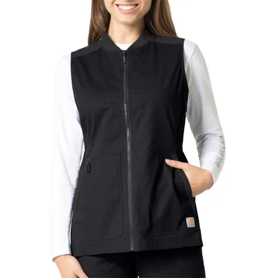 Carhartt Women's Rugged Flex Zip-Front Utility Scrub Vest