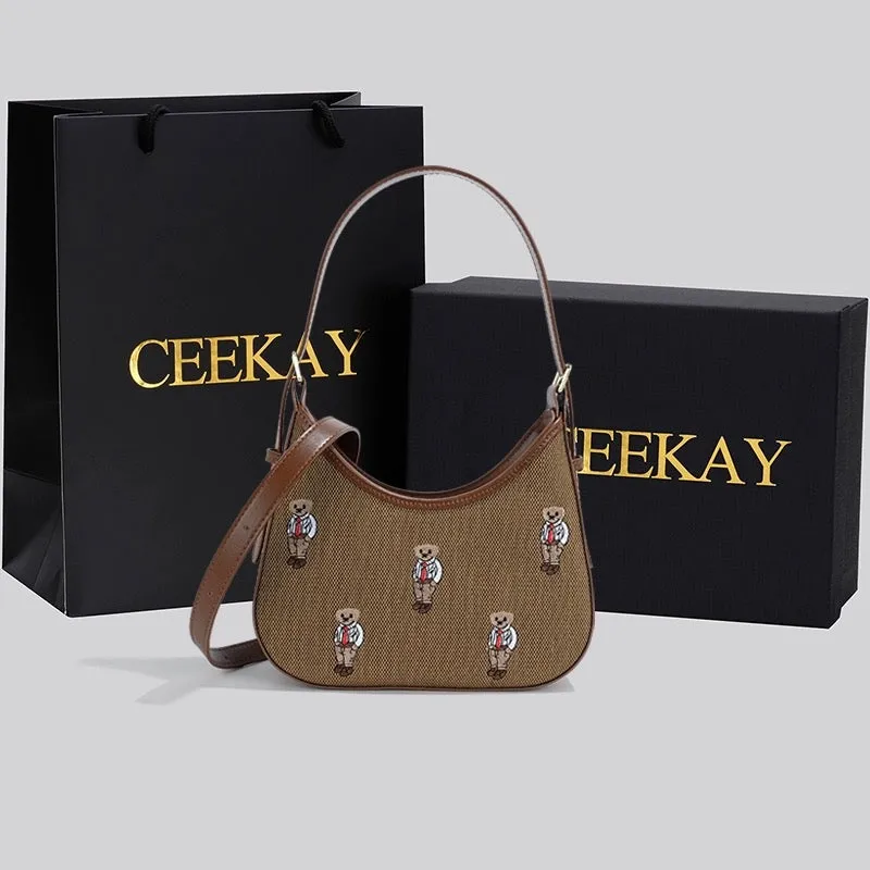 CEEKAY high-end stylish underarm bag unique niche designer bag female 2024 new versatile crossbody bag