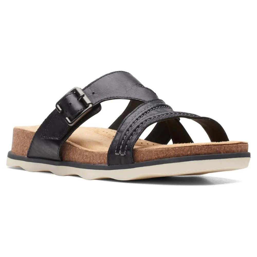 Clarks Brynn Hope Black Leather Sandal (Women's)