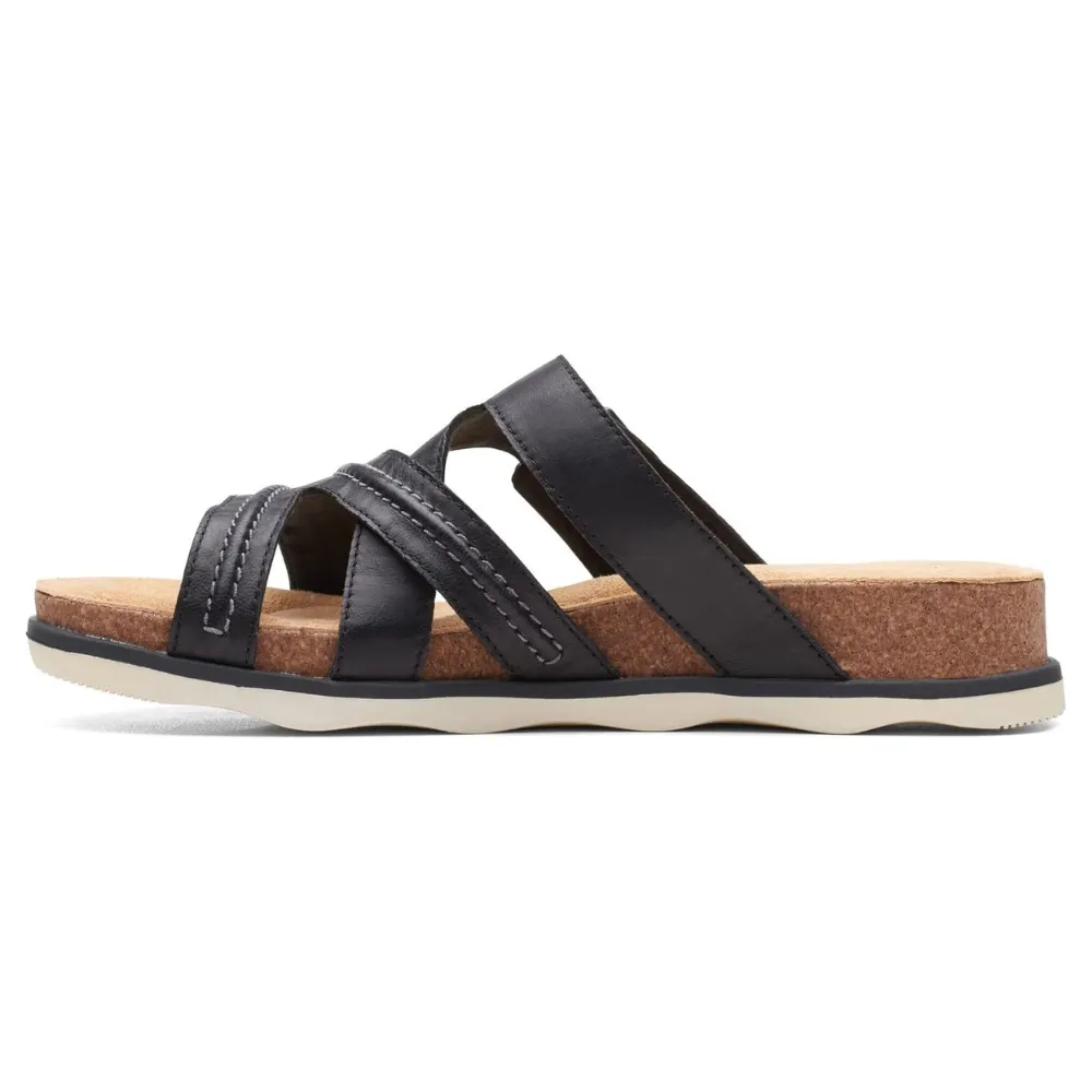 Clarks Brynn Hope Black Leather Sandal (Women's)