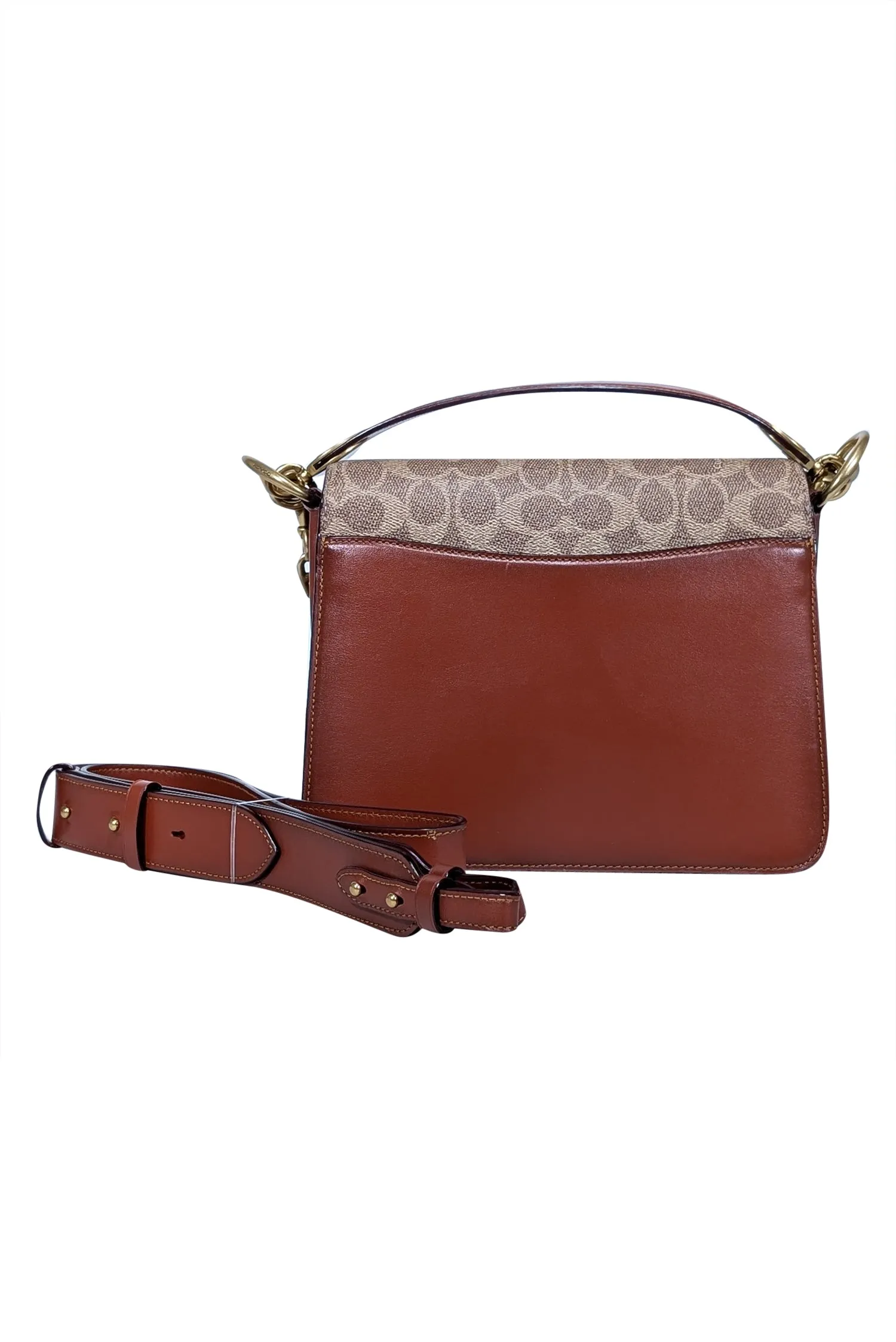 Coach - Tan & Brown Multi Print Coated Canvas Crossbody Bag