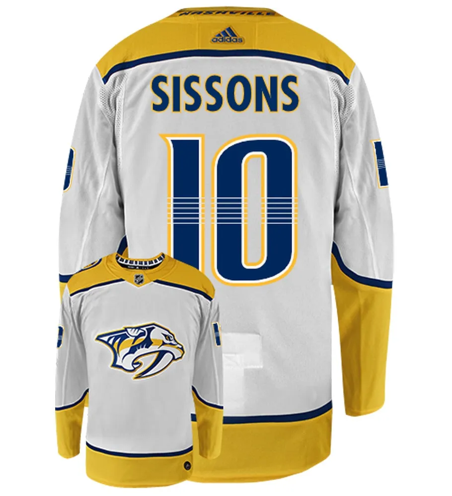 Colton Sissons Nashville Predators Adidas Authentic Away NHL Hockey Jersey     