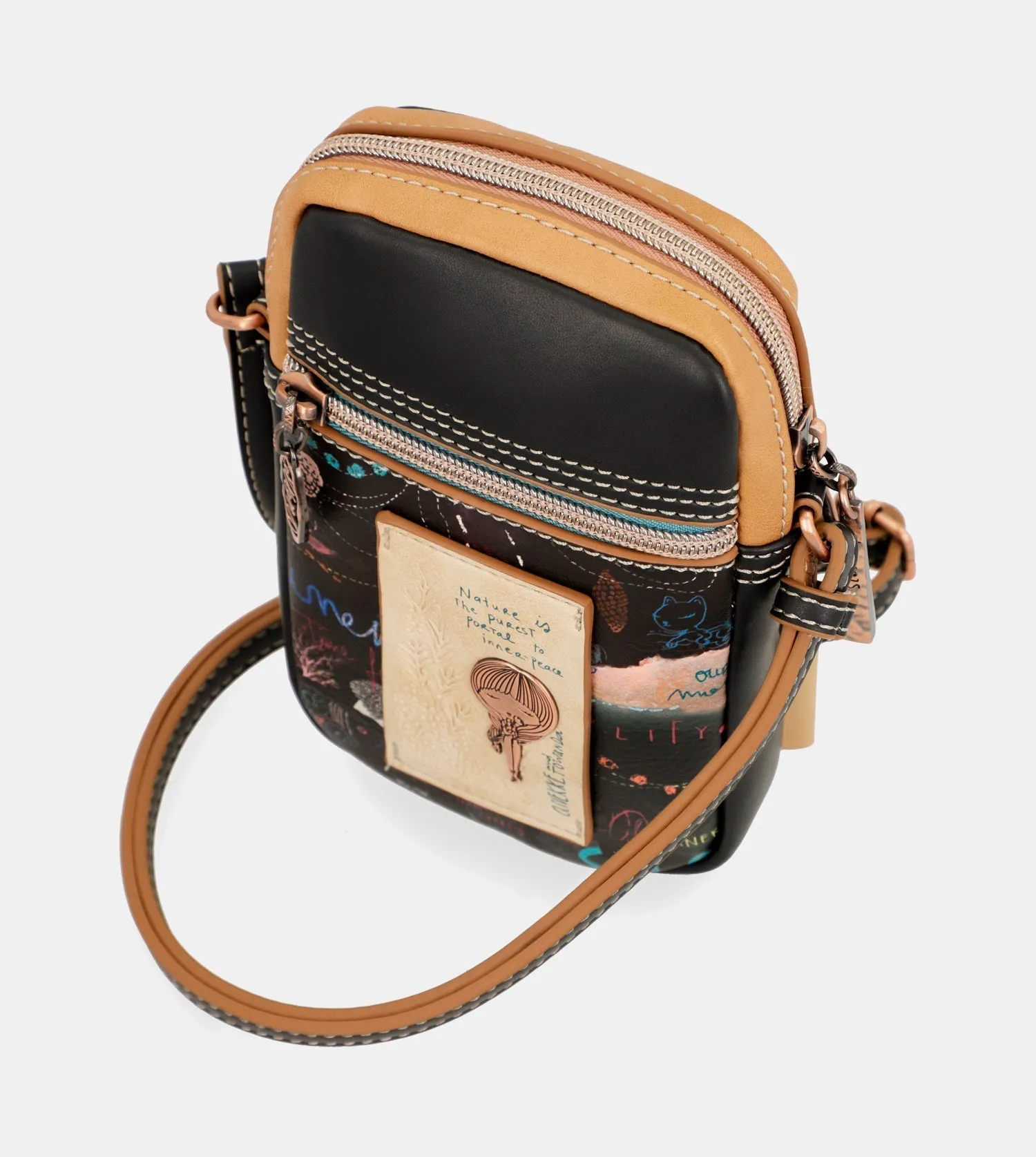 Coral black Mini black shoulder bag