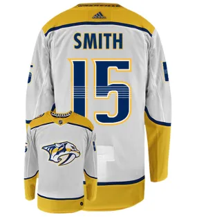 Craig Smith Nashville Predators Adidas Authentic Away NHL Hockey Jersey     