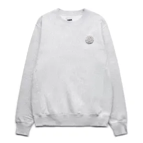 CREWNECK SWEATSHIRT WITH BEADED GOLF BALL ASH GREY | Bodega