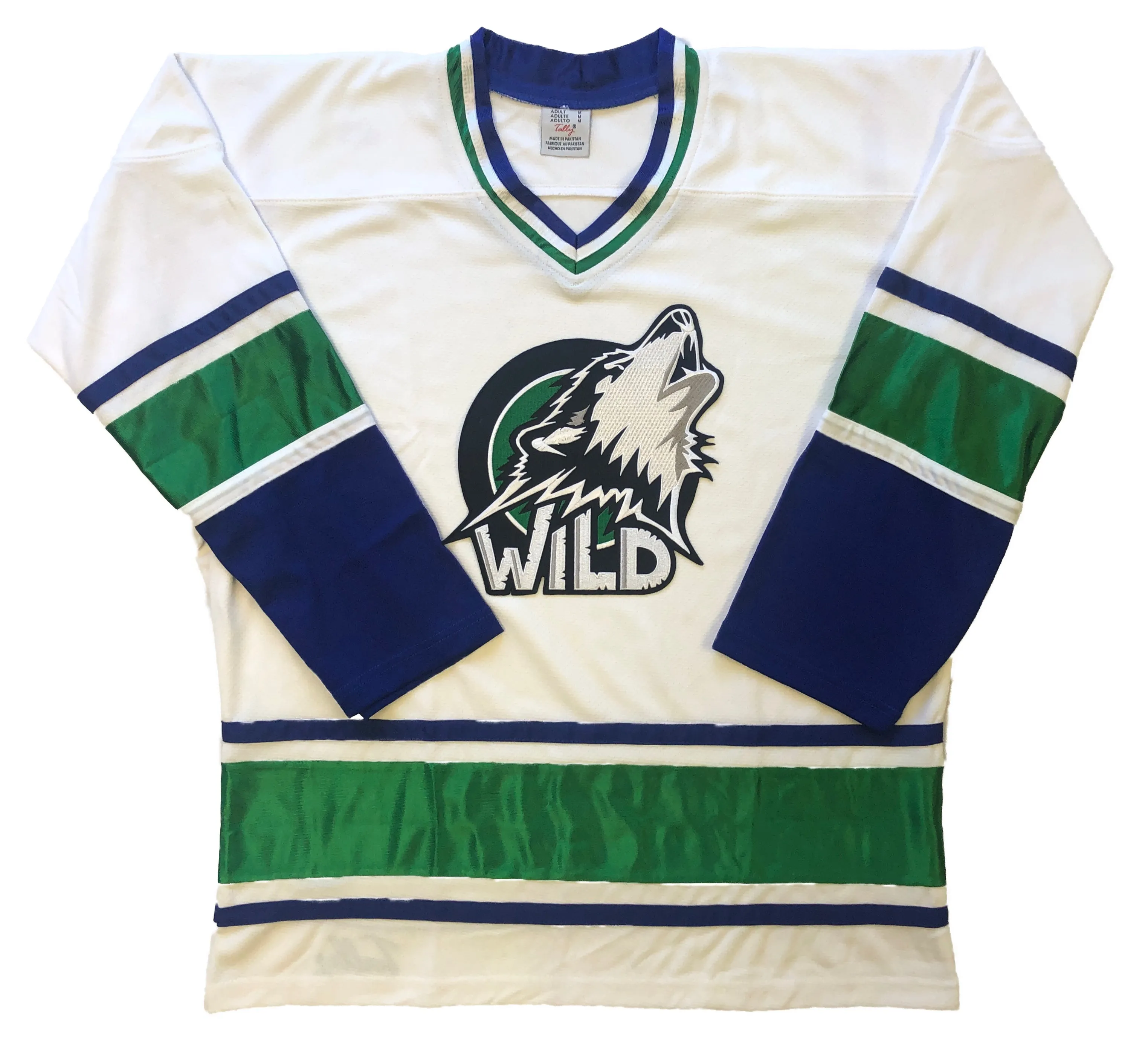 Custom Hockey Jerseys with a Wild Embroidered Twill Team Logo