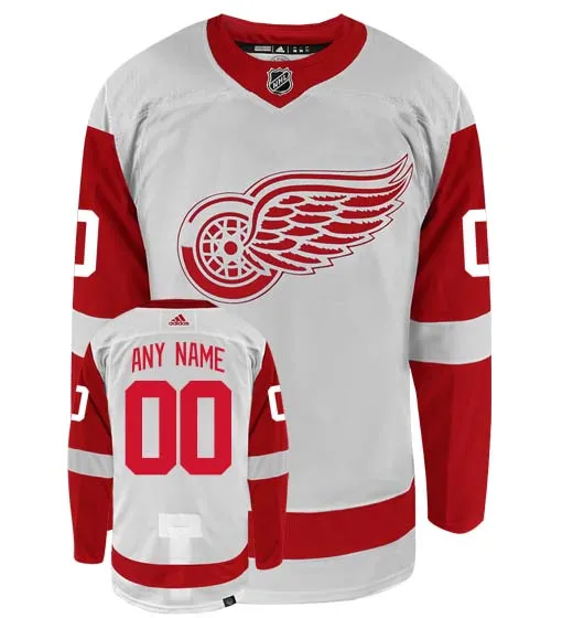 Customizable Detroit Red Wings Adidas Primegreen Authentic NHL Hockey Jersey     