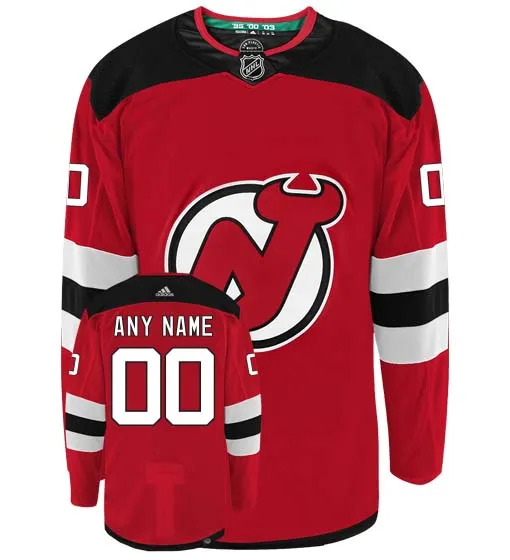 Customizable New Jersey Devils Adidas Primegreen Authentic NHL Hockey Jersey     