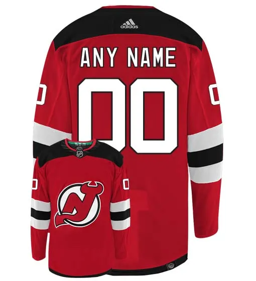 Customizable New Jersey Devils Adidas Primegreen Authentic NHL Hockey Jersey     