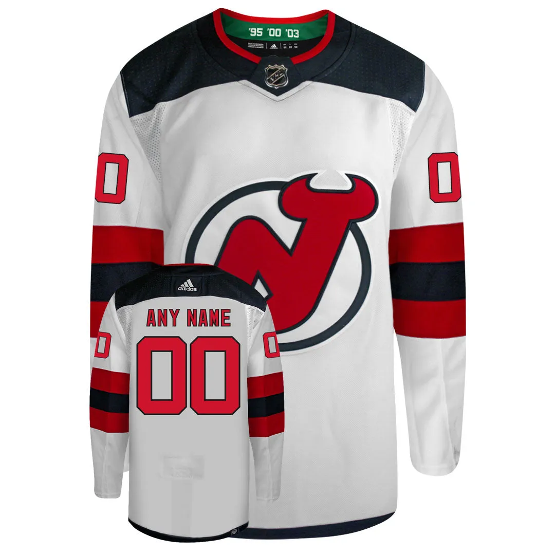 Customizable New Jersey Devils Adidas Primegreen Authentic NHL Hockey Jersey     