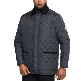 D555 Mens Northcole Big & Tall Quilted Jacket - Black