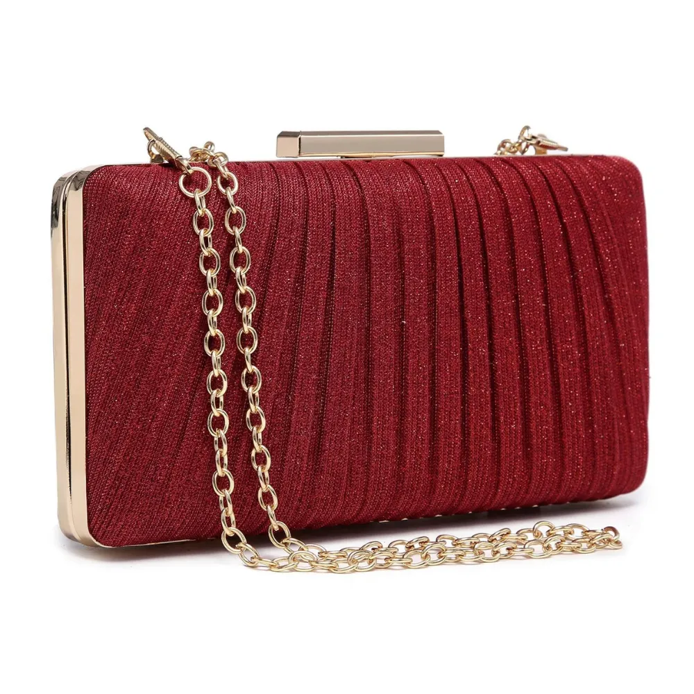 Dasein Glistening Frosted Red Evening Clutch (Women's)