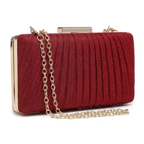 Dasein Glistening Frosted Red Evening Clutch (Women's)