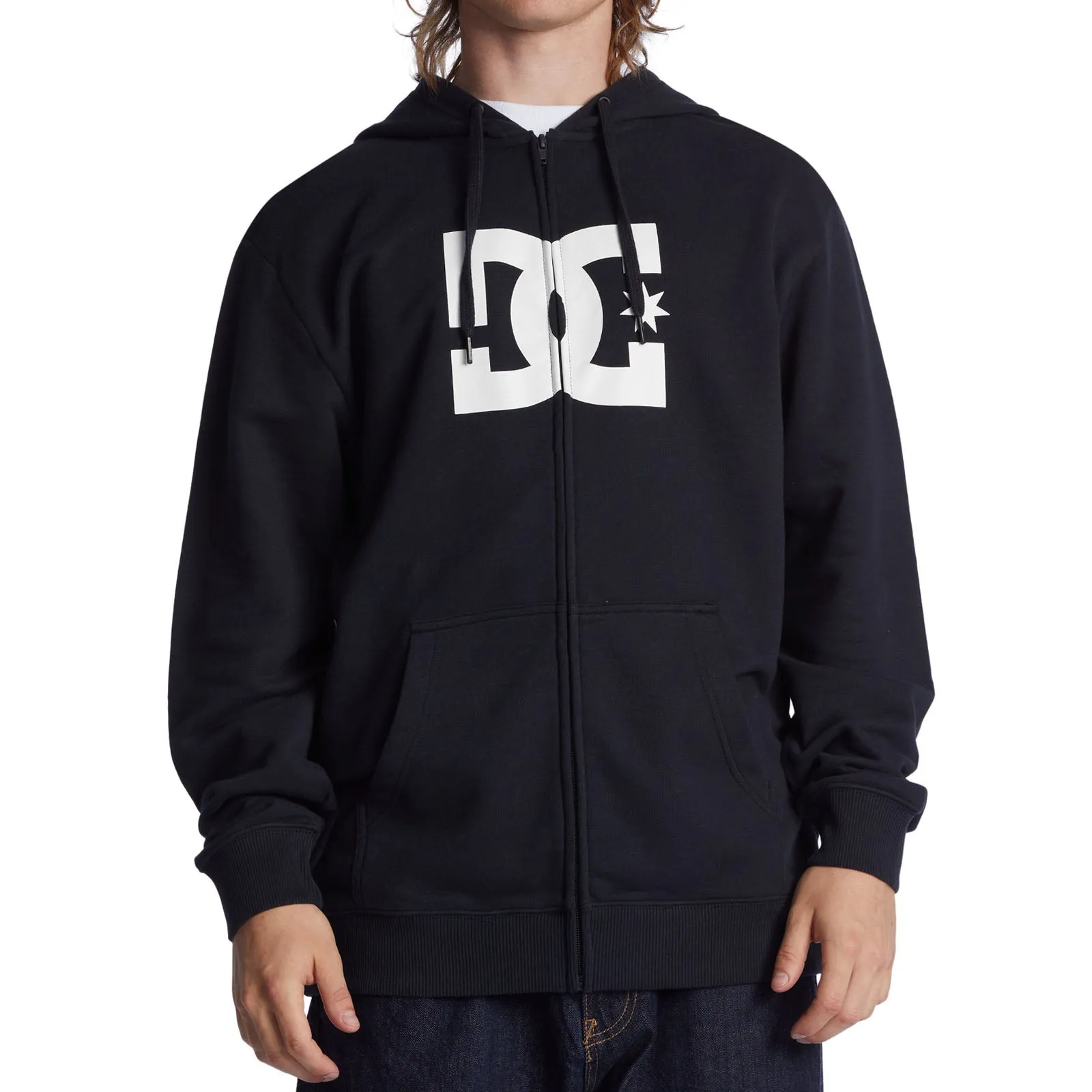 DC Shoes Mens Star Full Zip Hooded Sweatshirt Hoodie