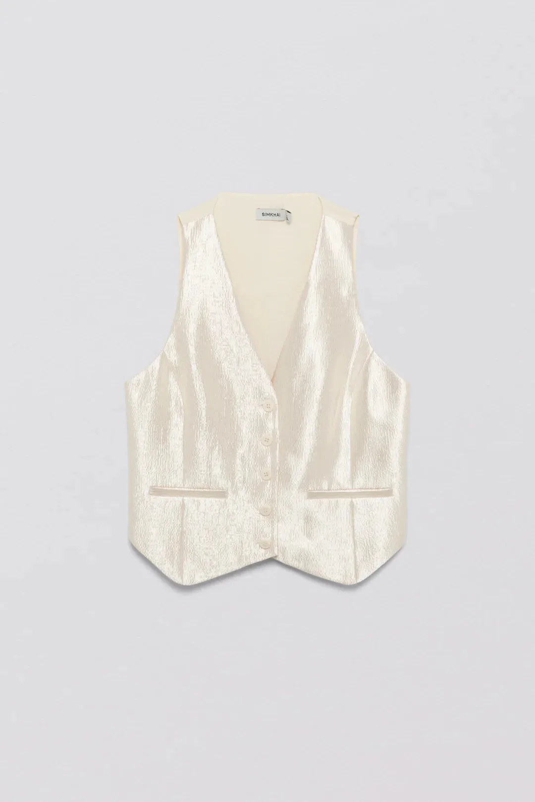 Deb Textured Vest - Cream