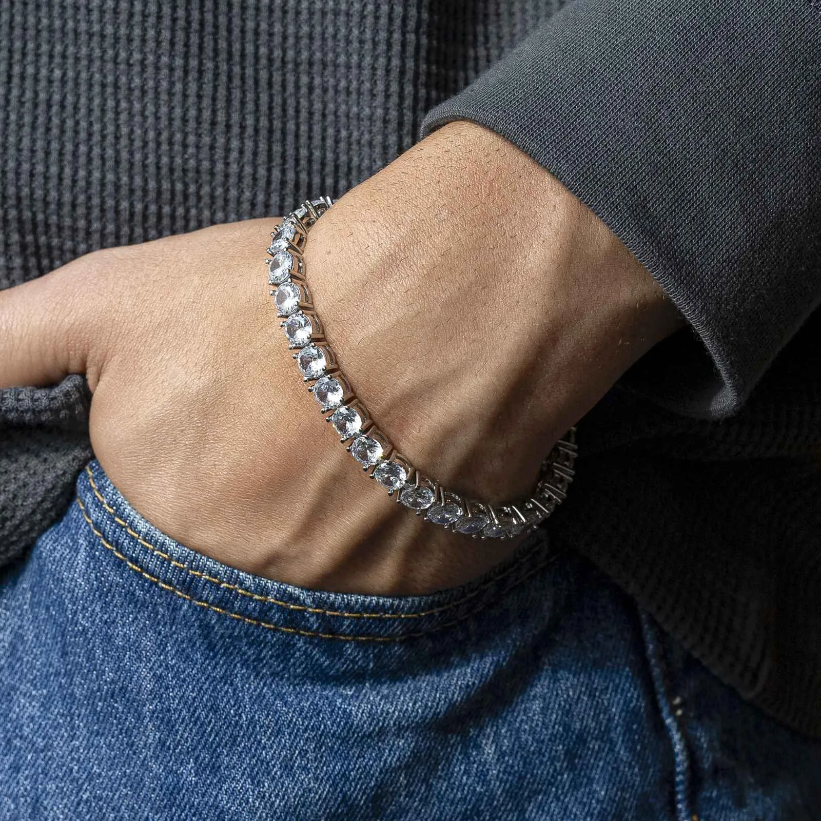 Diamond Tennis Bracelet White Gold 6mm