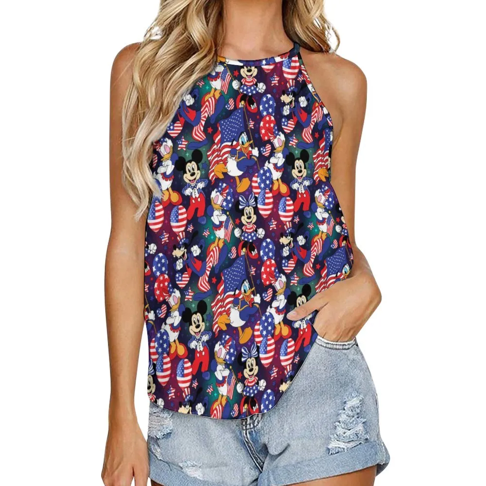 Disney America Women's Round-Neck Vest Tank Top