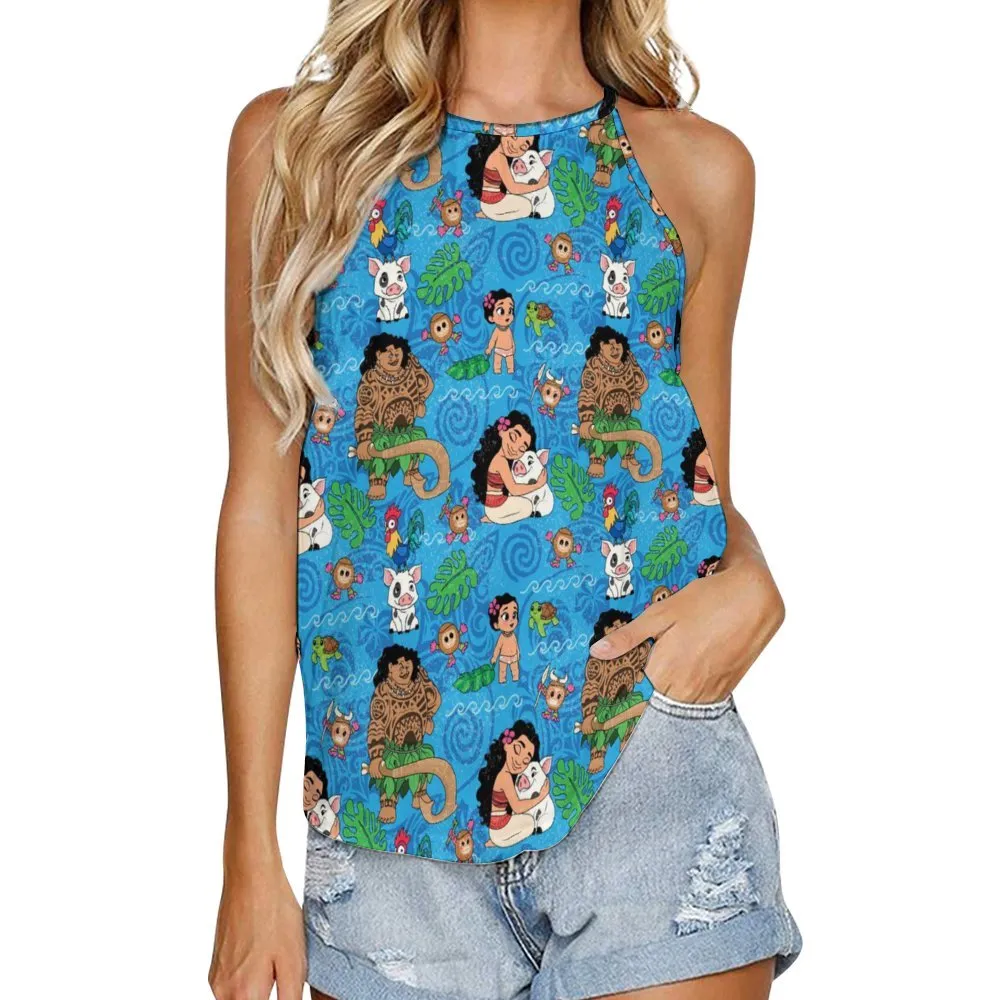 Disney Moana Women's Round-Neck Vest Tank Top