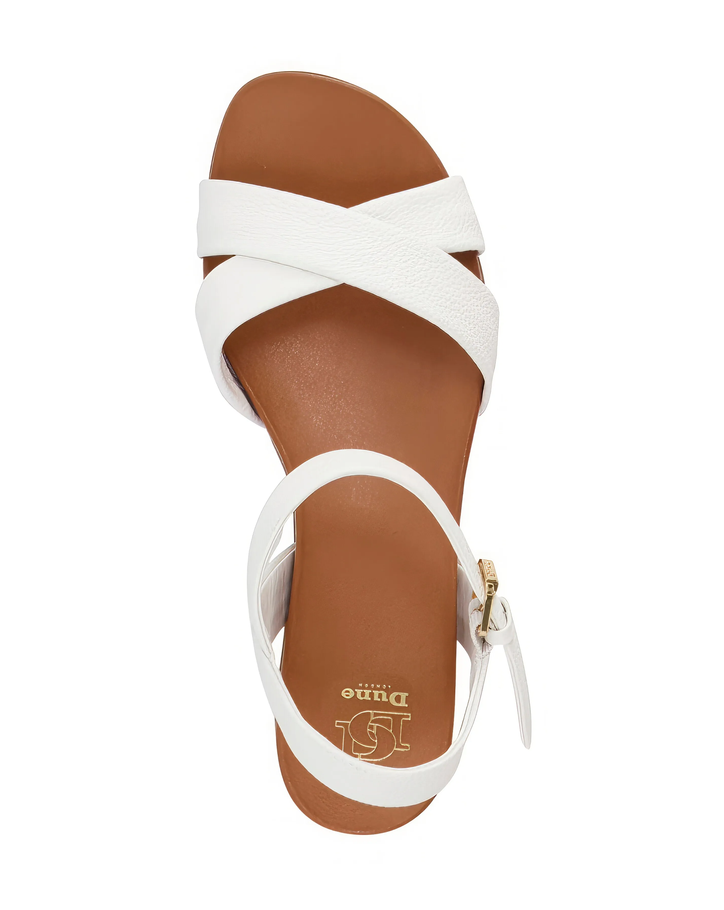 Dune Landies Leather Cross Over Sandals Wide Fit | Simply Be