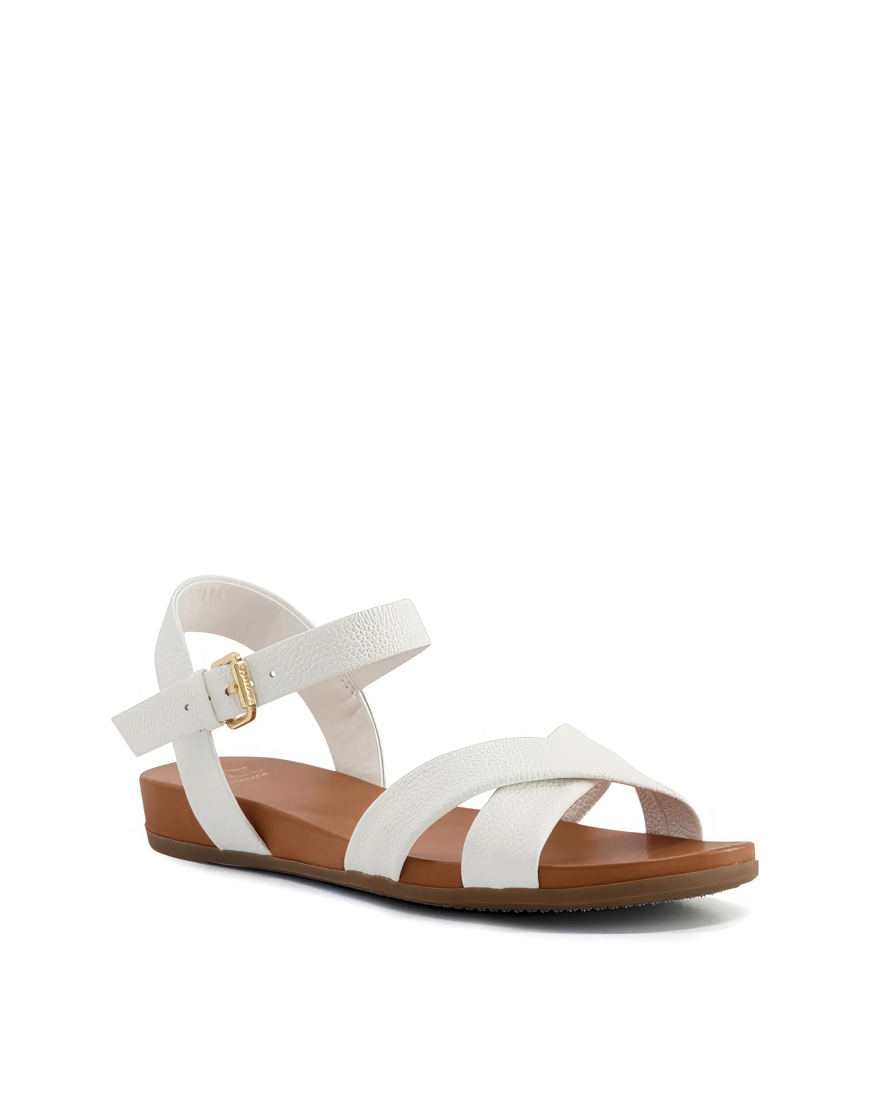 Dune Landies Leather Cross Over Sandals Wide Fit | Simply Be