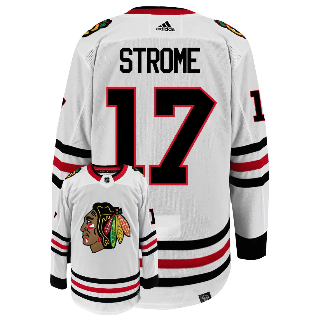 Dylan Strome Chicago Blackhawks Adidas Primegreen Authentic NHL Hockey Jersey     