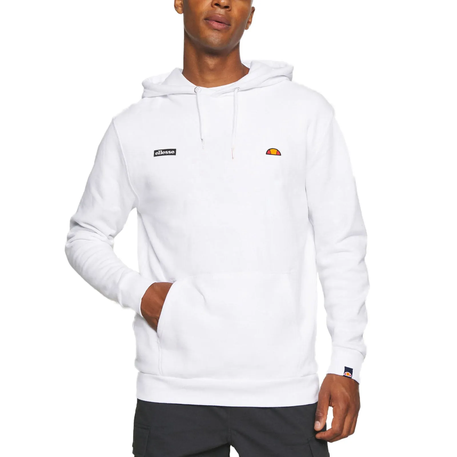 Ellesse Mens Nocto Oh Hooded Pullover Hoodie - White